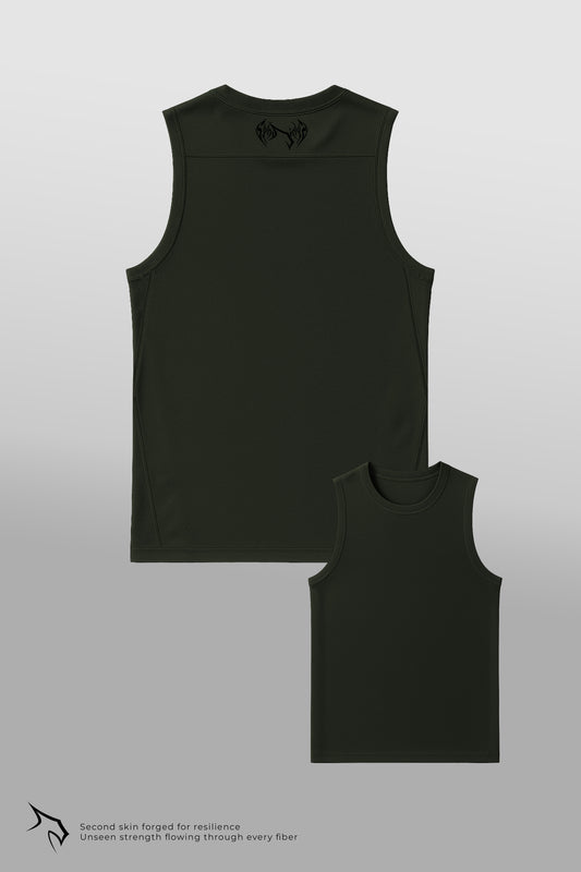 Voidskin Sleeveless Compression - Deep Green Sphinx Fit 