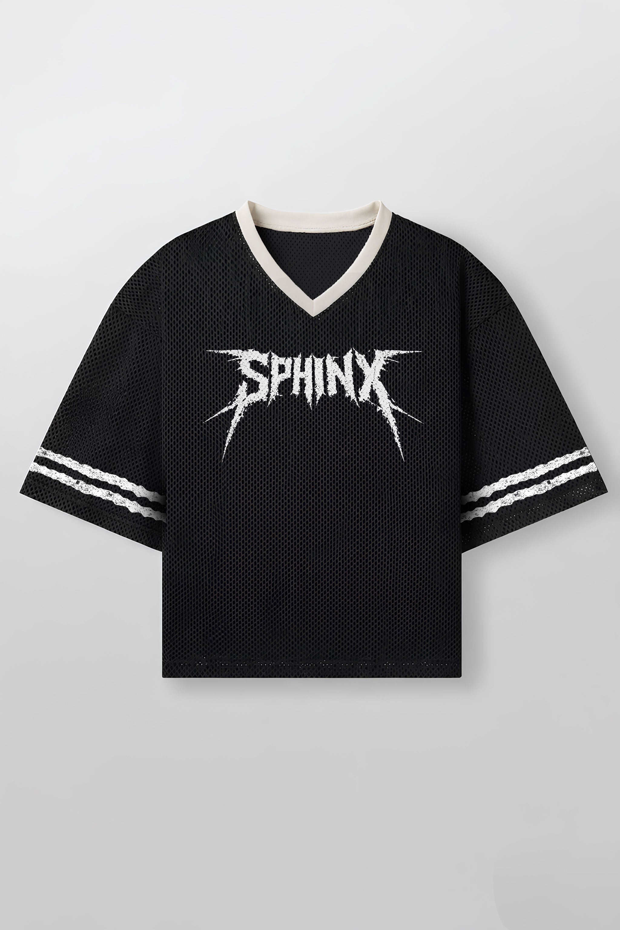 Cropped Oversized Jersey - Black - Performance Wear - Sphinx Fit