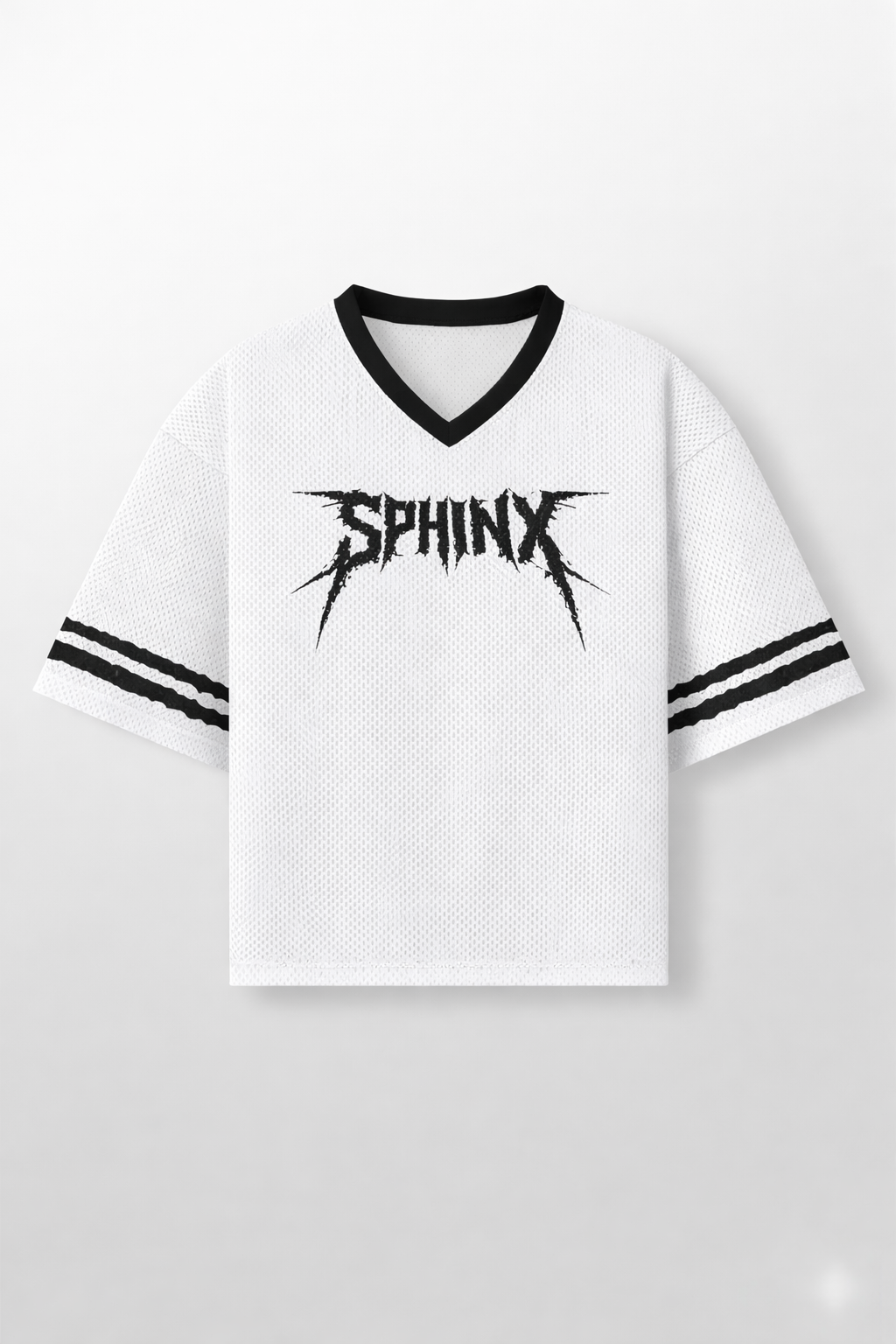Corpse. Cropped Oversized Jersey - White Sphinx Fit 
